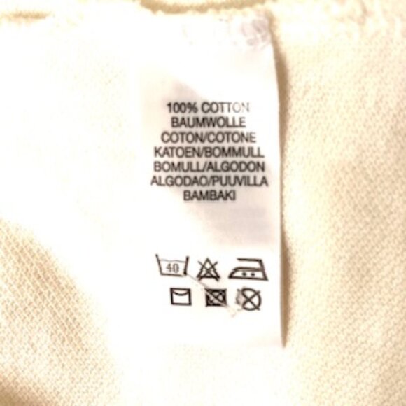 Burberry London Long Sleeve Polo, White, 100% Cotton, Size L - Picture 5 of 6